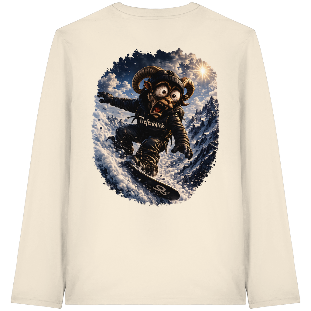 Tiefenblick Snowboarden  - Organic Longsleeve T-Shirt