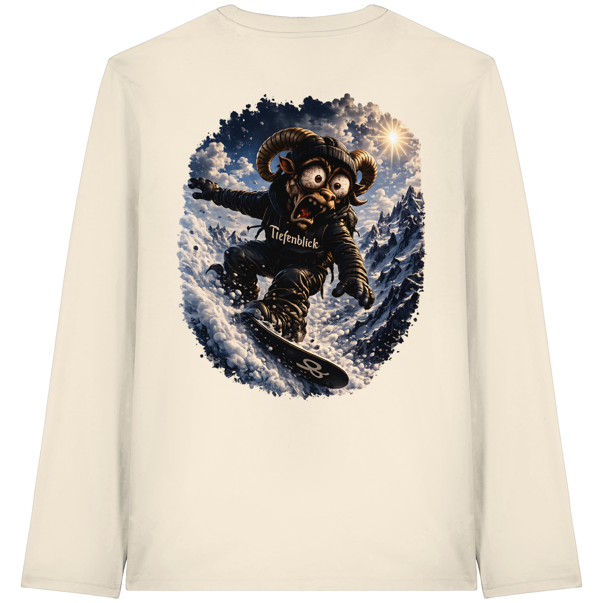 Tiefenblick Snowboarden  - Organic Longsleeve T-Shirt