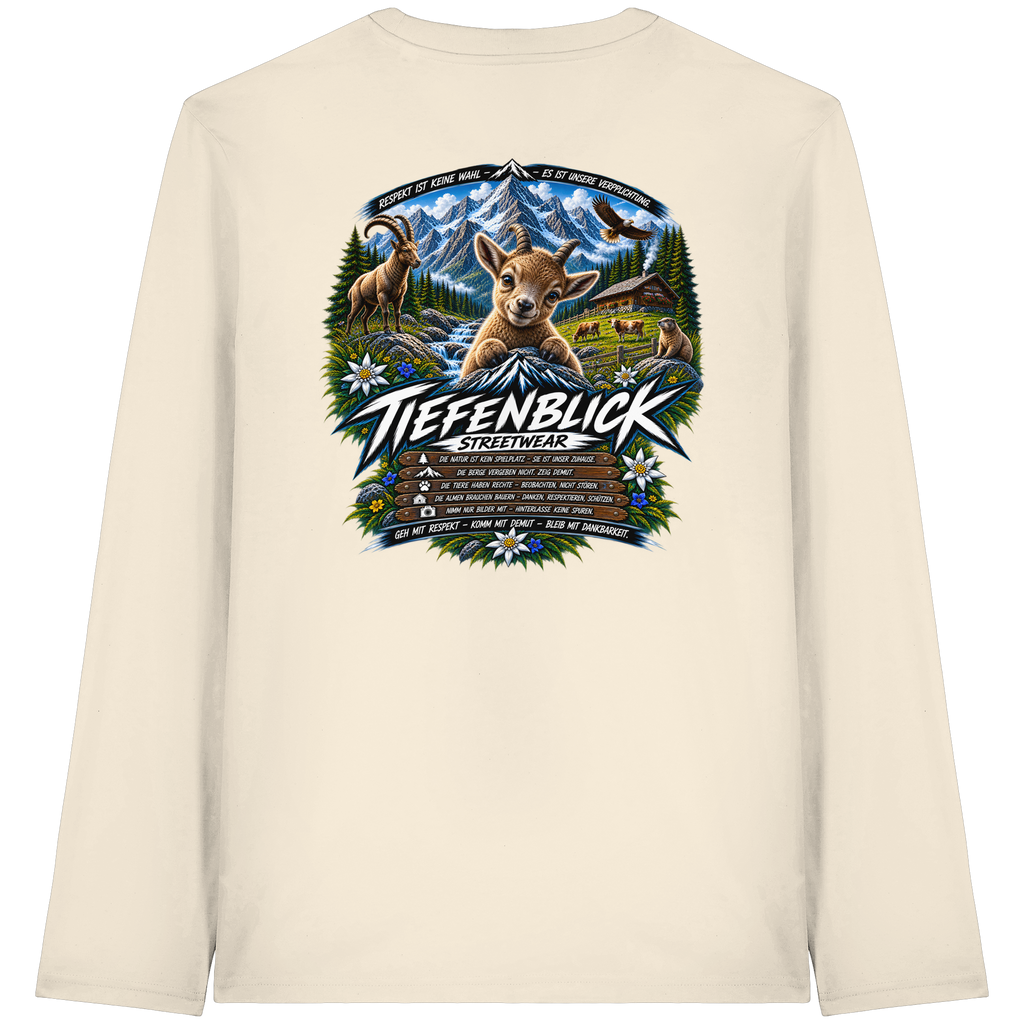 Tiefenblick Respekt Edition - Organic Longsleeve T-Shirt