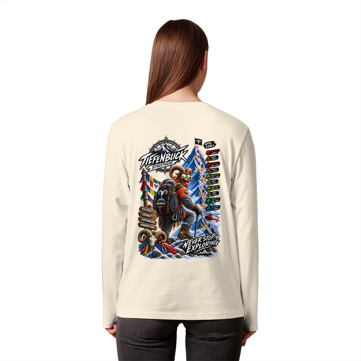 Tiefenblick Todeszone Fun - Organic Longsleeve T-Shirt