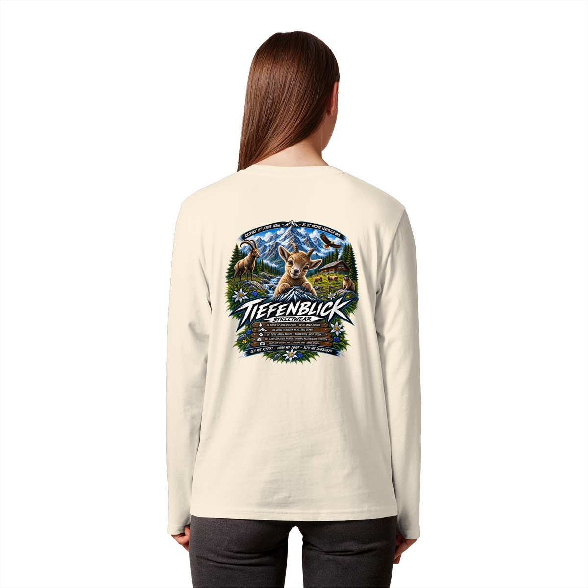 Tiefenblick Respekt Edition - Organic Longsleeve T-Shirt