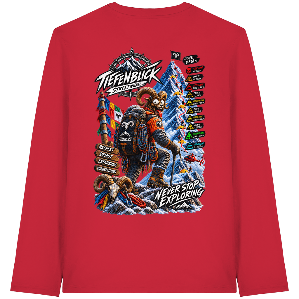Tiefenblick Todeszone Fun - Organic Longsleeve T-Shirt