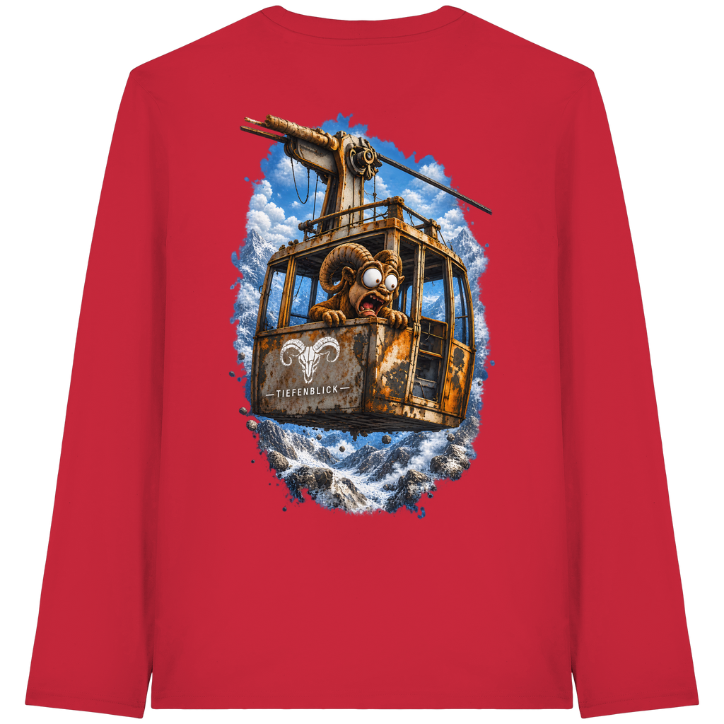 Tiefenblick Adrenalin Gondel Fun - Organic Longsleeve T-Shirt