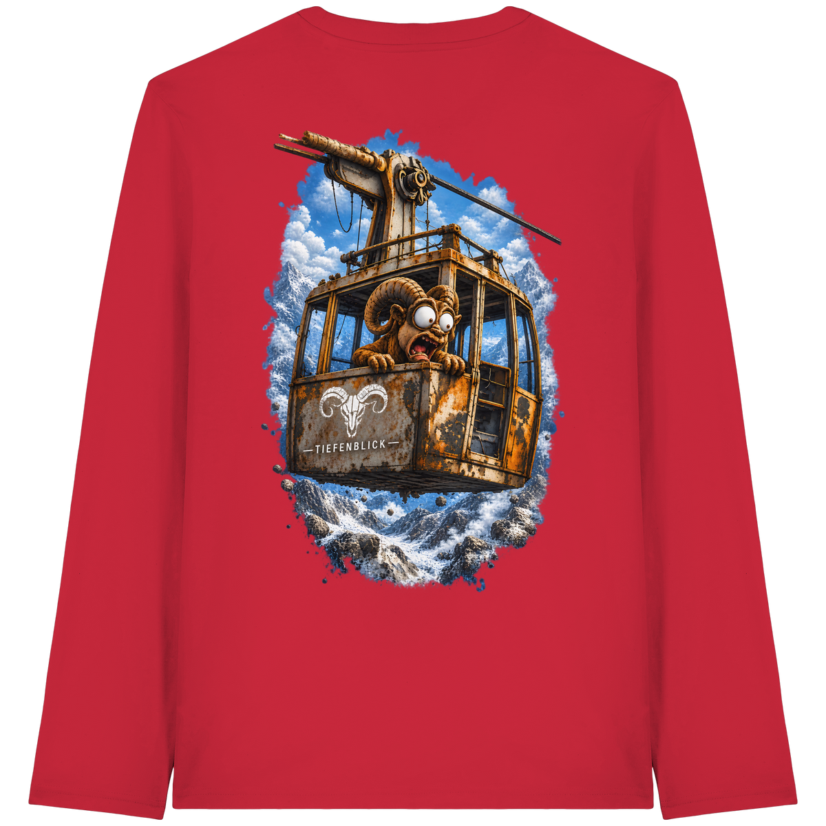 Tiefenblick Adrenalin Gondel Fun - Organic Longsleeve T-Shirt