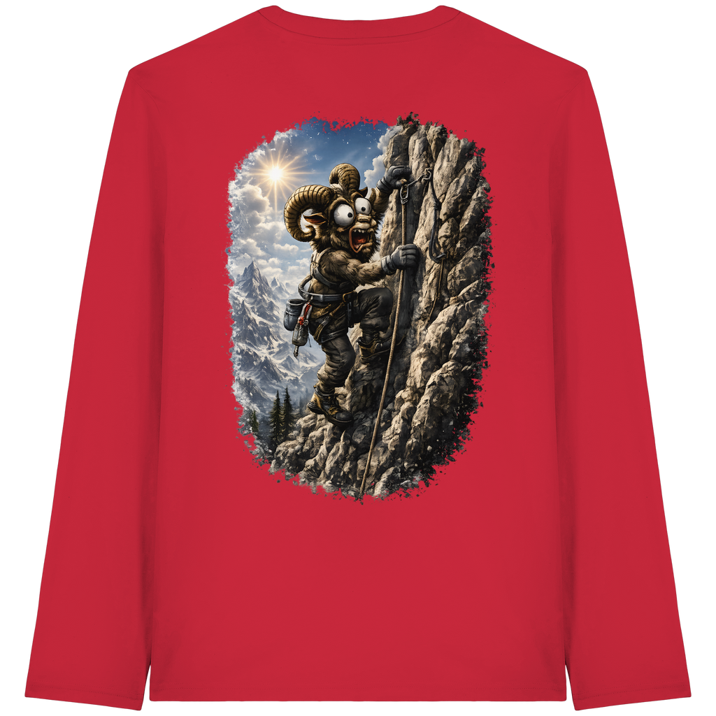 Tiefenblick Klettern - Organic Longsleeve T-Shirt