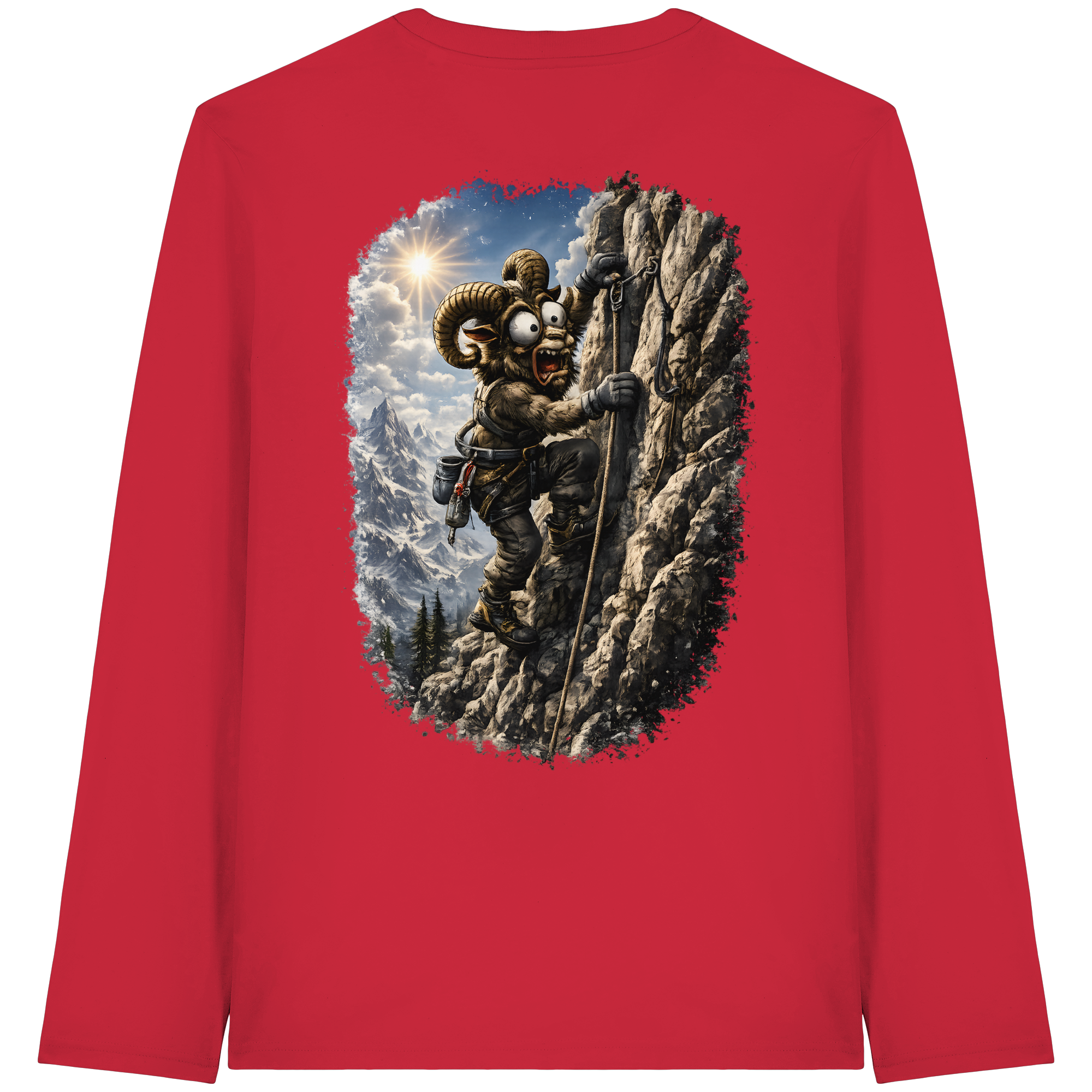 Tiefenblick Klettern - Organic Longsleeve T-Shirt