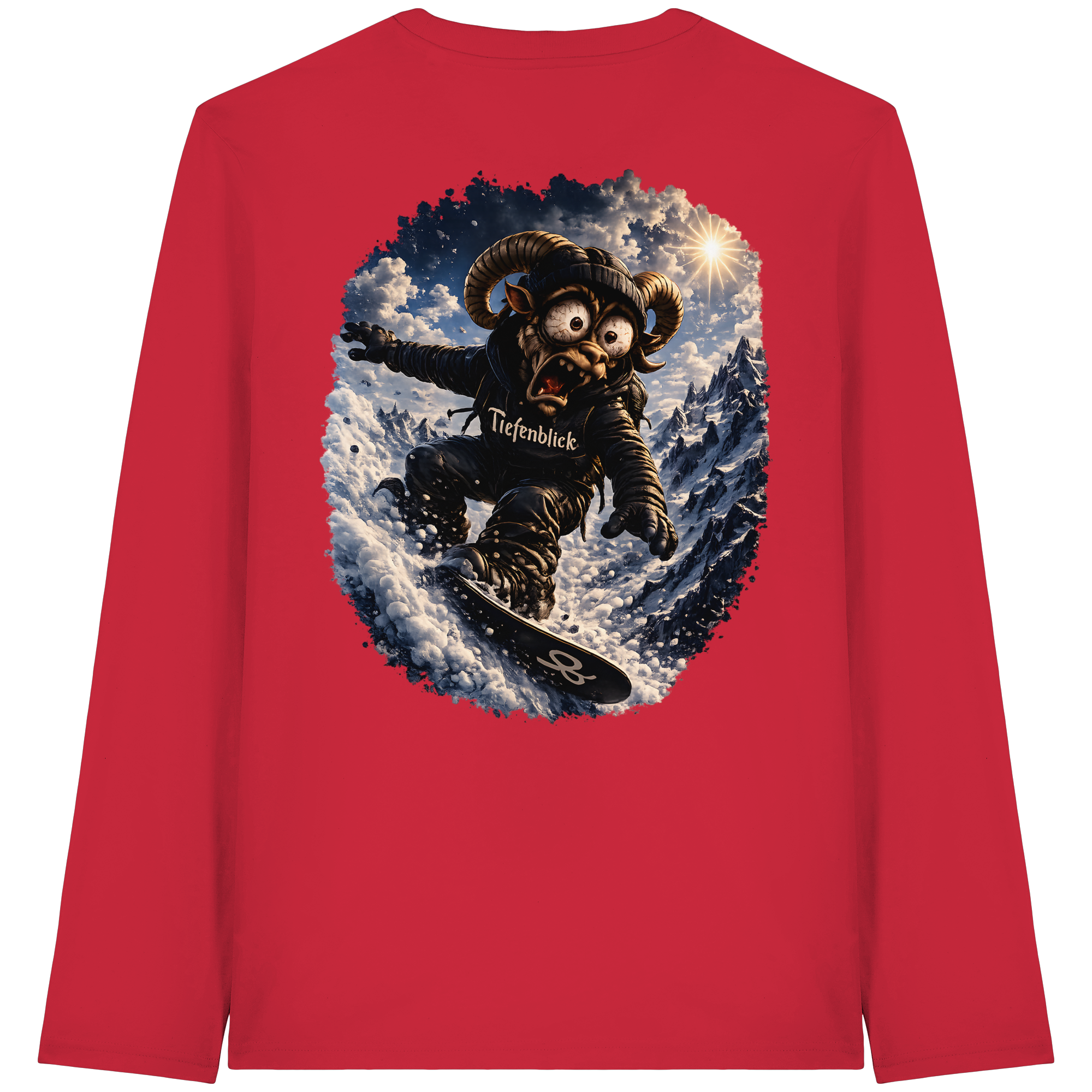 Tiefenblick Snowboarden  - Organic Longsleeve T-Shirt