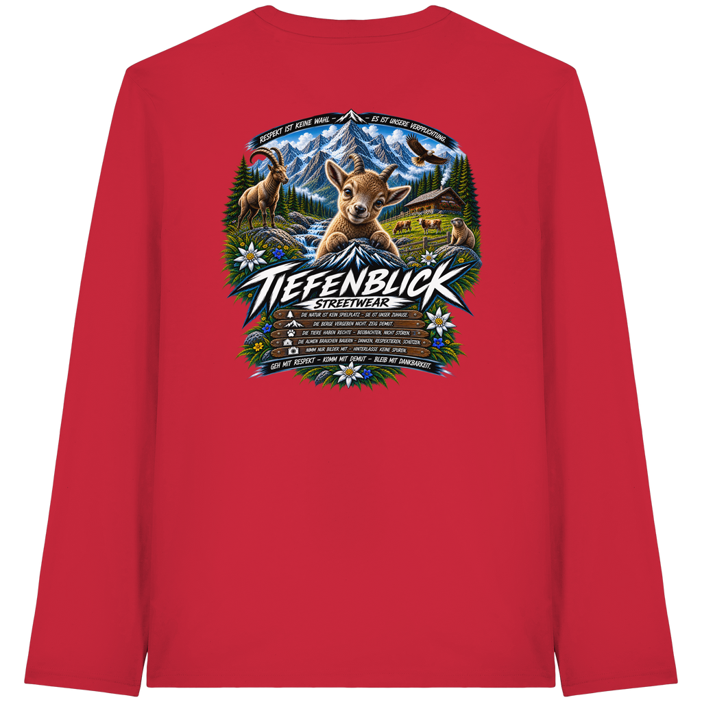 Tiefenblick Respekt Edition - Organic Longsleeve T-Shirt