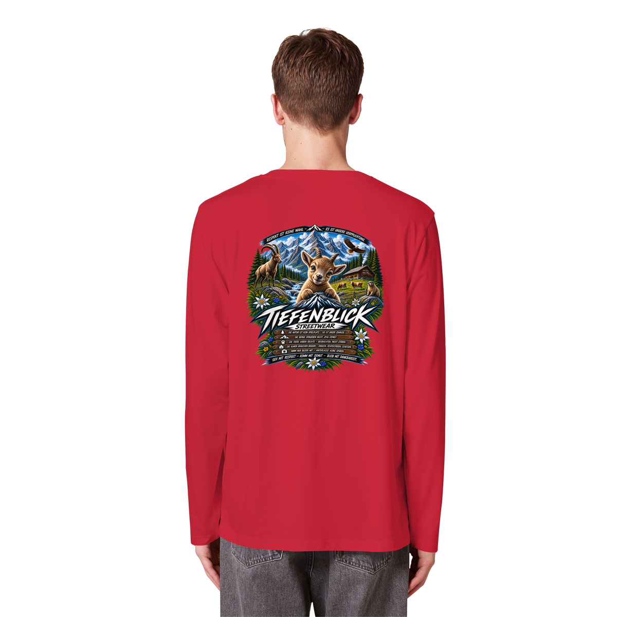 Tiefenblick Respekt Edition - Organic Longsleeve T-Shirt