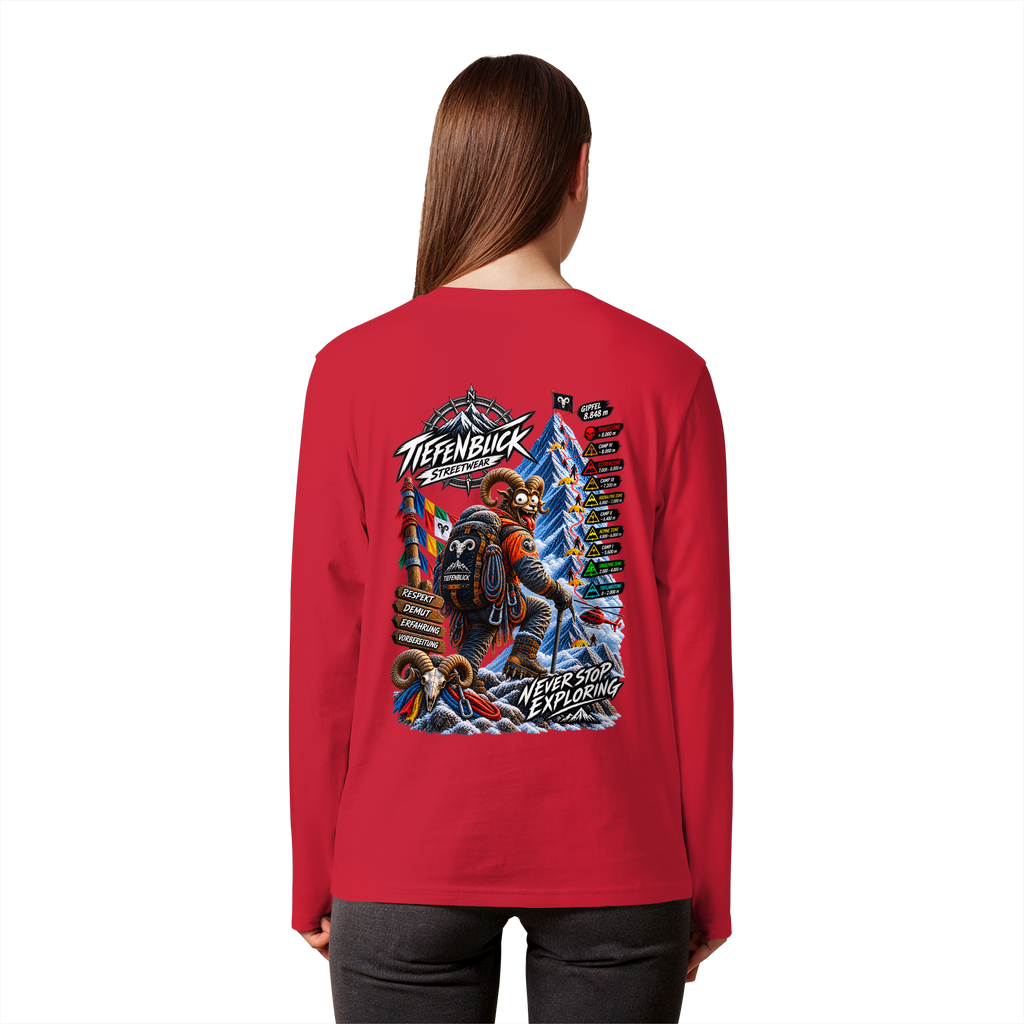 Tiefenblick Todeszone Fun - Organic Longsleeve T-Shirt