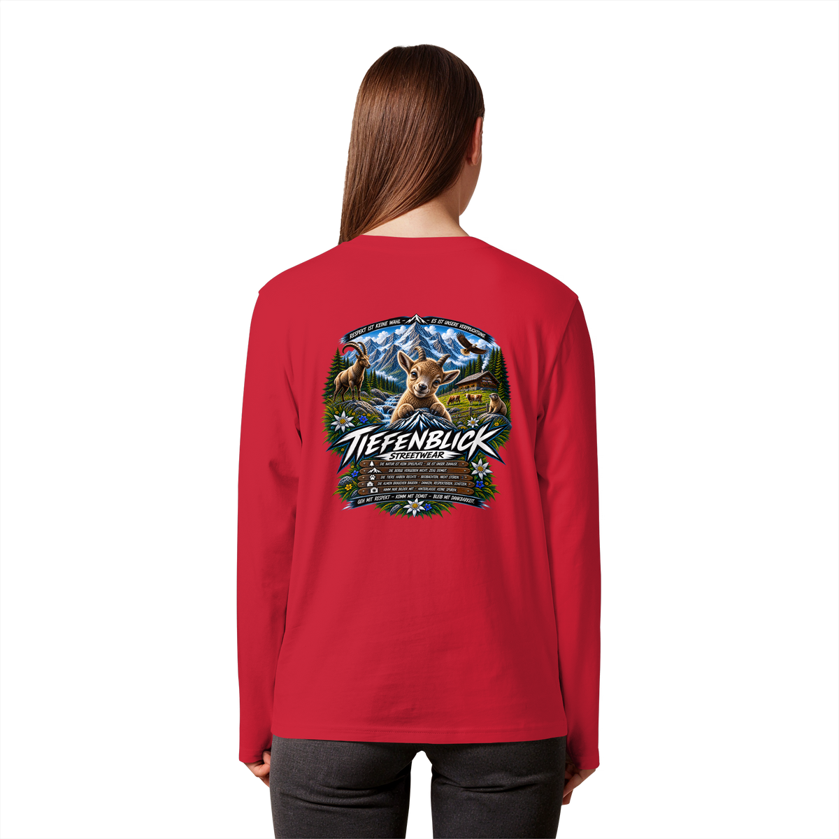 Tiefenblick Respekt Edition - Organic Longsleeve T-Shirt