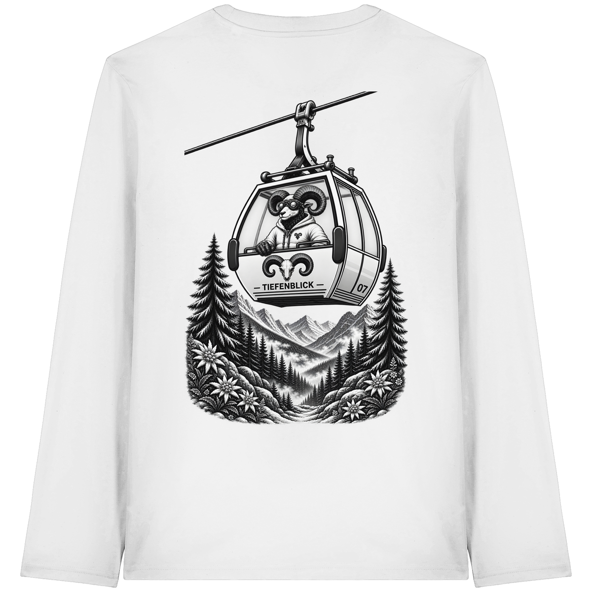 Tiefenblick Gondel Fun  - Organic Longsleeve T-Shirt