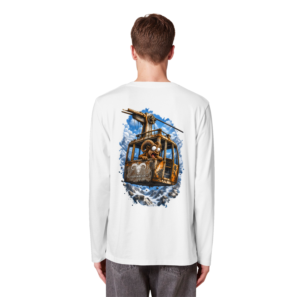Tiefenblick Adrenalin Gondel Fun - Organic Longsleeve T-Shirt