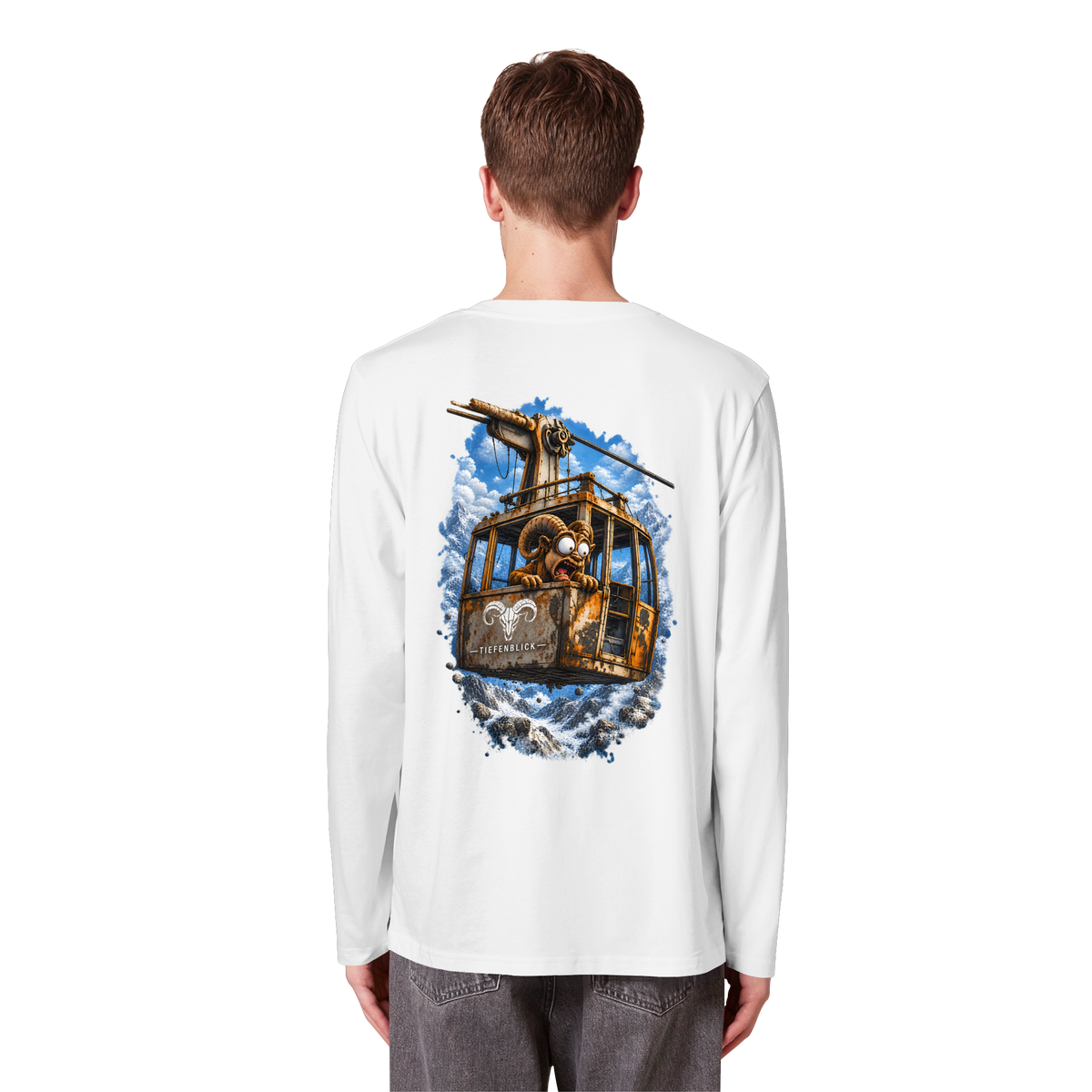Tiefenblick Adrenalin Gondel Fun - Organic Longsleeve T-Shirt