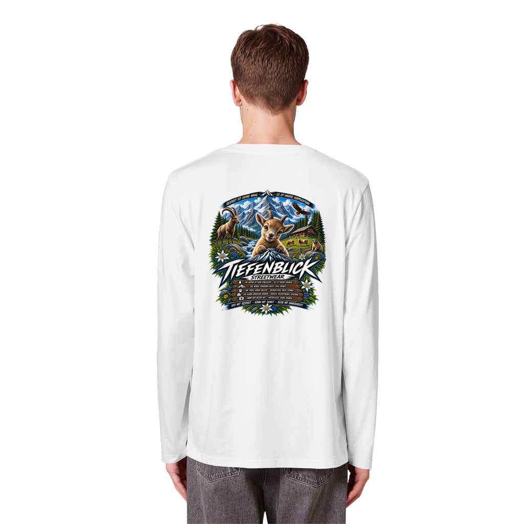 Tiefenblick Respekt Edition - Organic Longsleeve T-Shirt