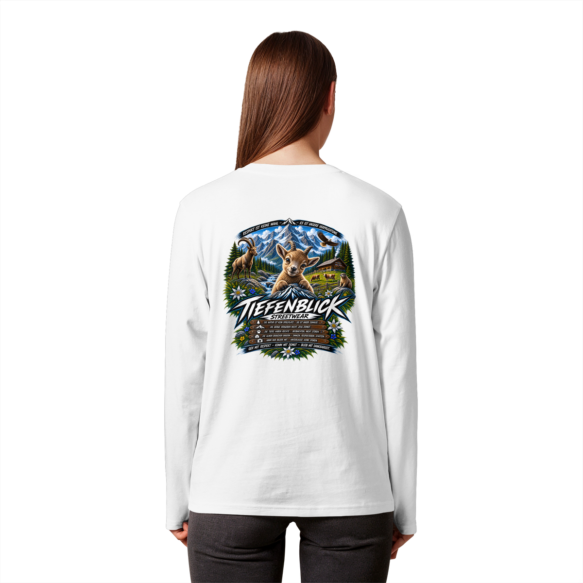 Tiefenblick Respekt Edition - Organic Longsleeve T-Shirt