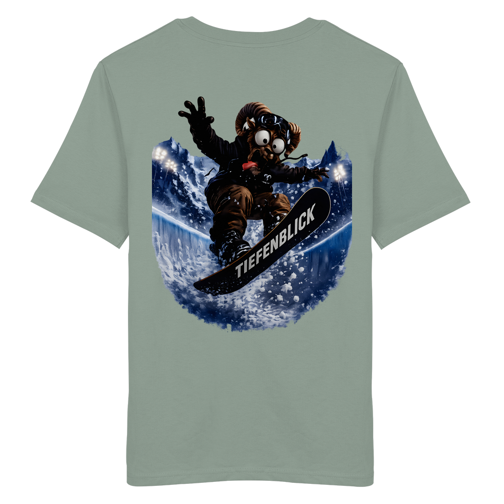 Tiefenblick Snowboarden Halfpipe - Organic Shirt