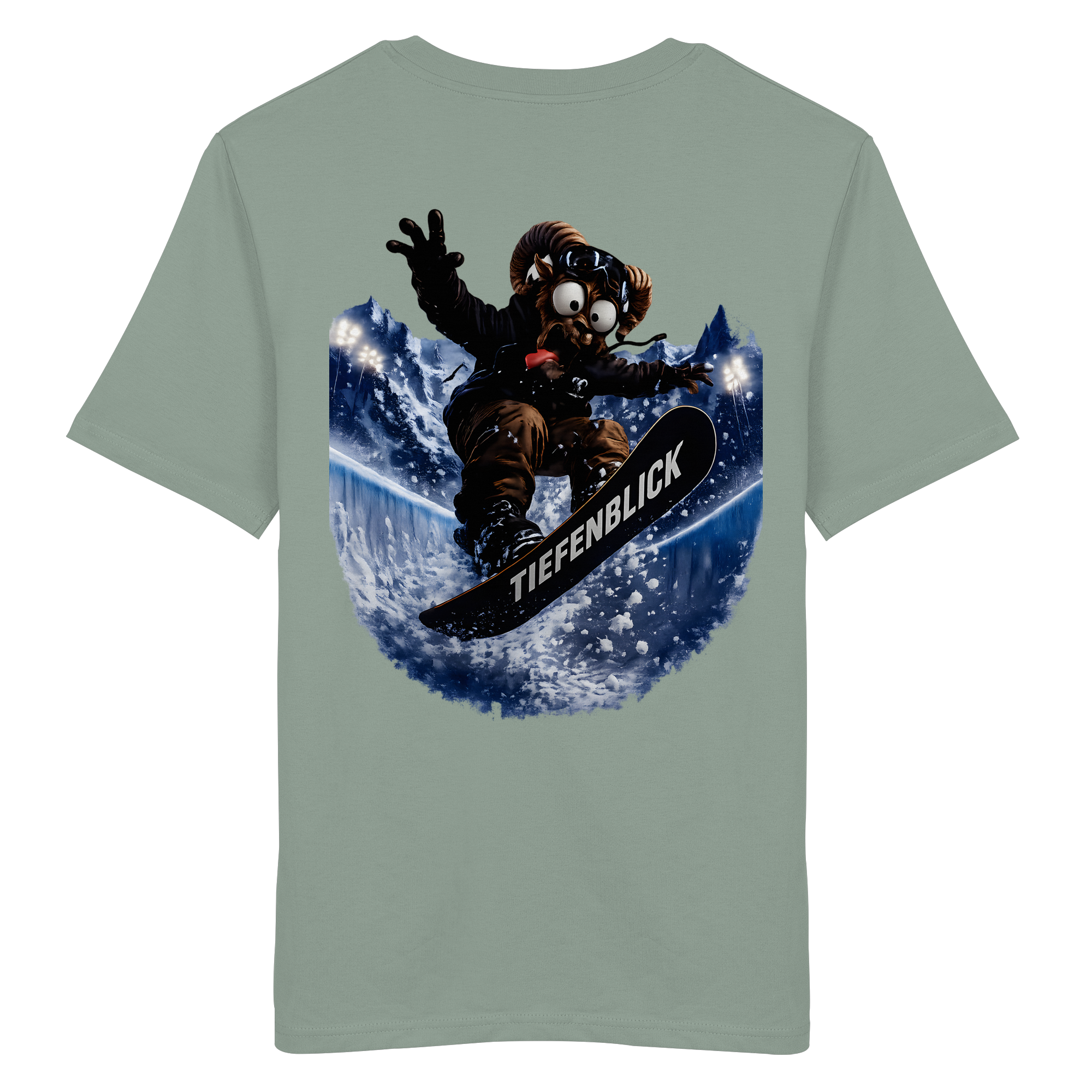 Tiefenblick Snowboarden Halfpipe - Organic Shirt