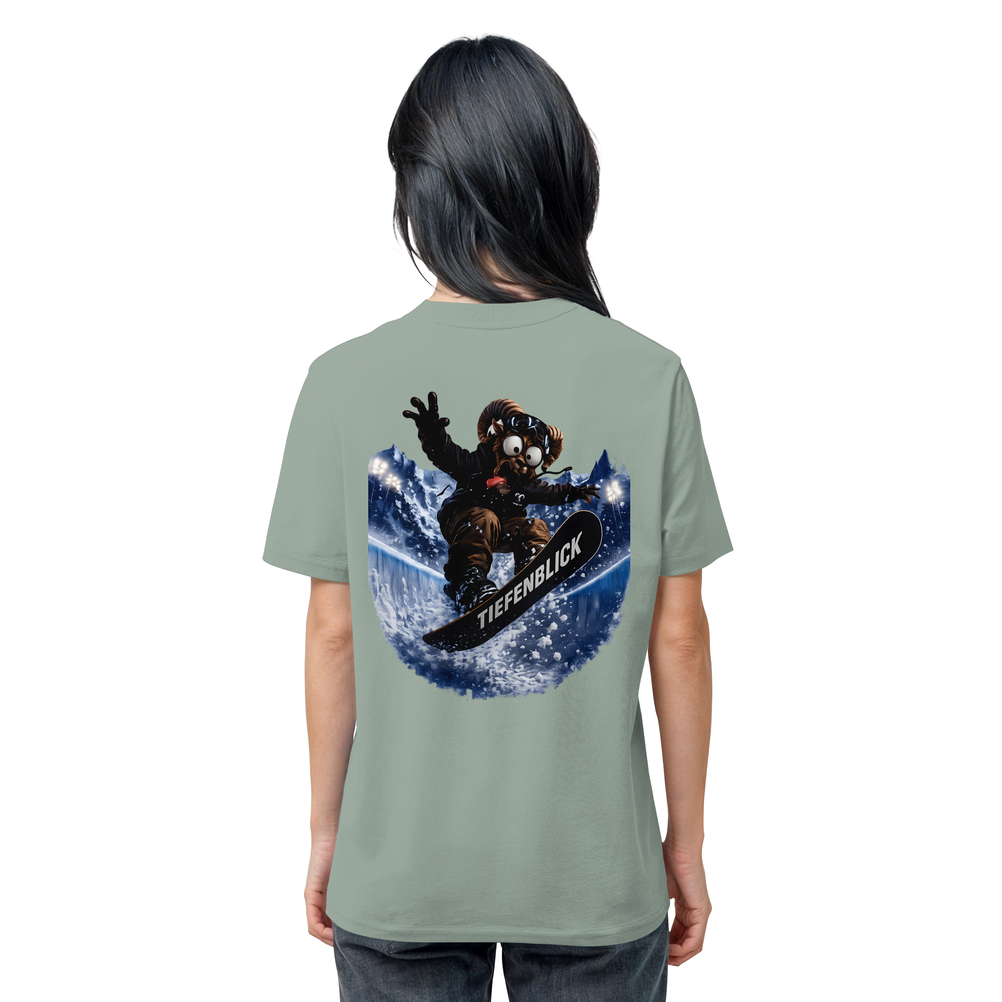 Tiefenblick Snowboarden Halfpipe - Organic Shirt