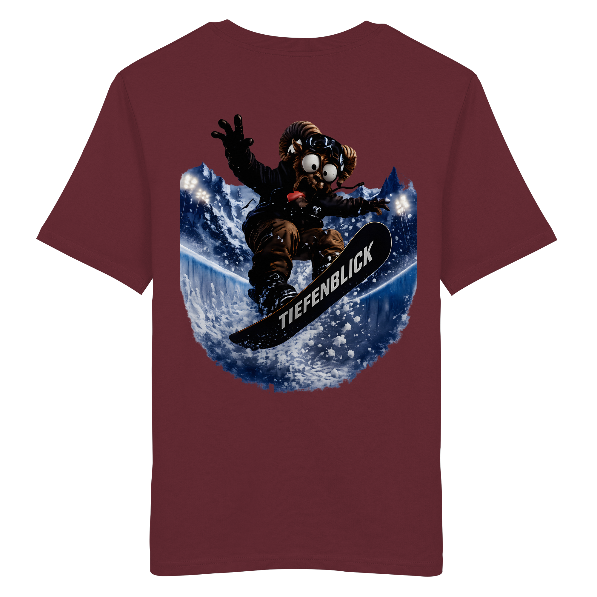 Tiefenblick Snowboarden Halfpipe - Organic Shirt