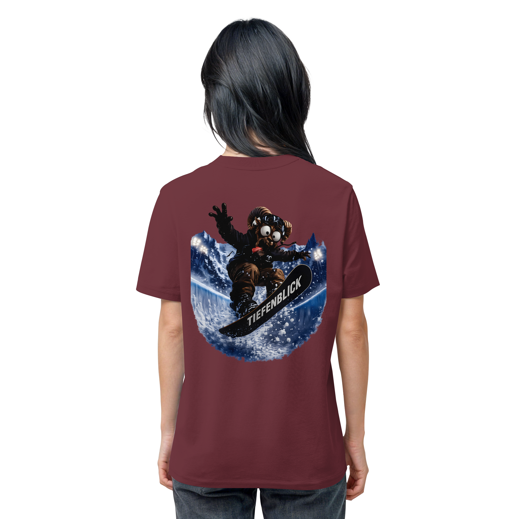 Tiefenblick Snowboarden Halfpipe - Organic Shirt