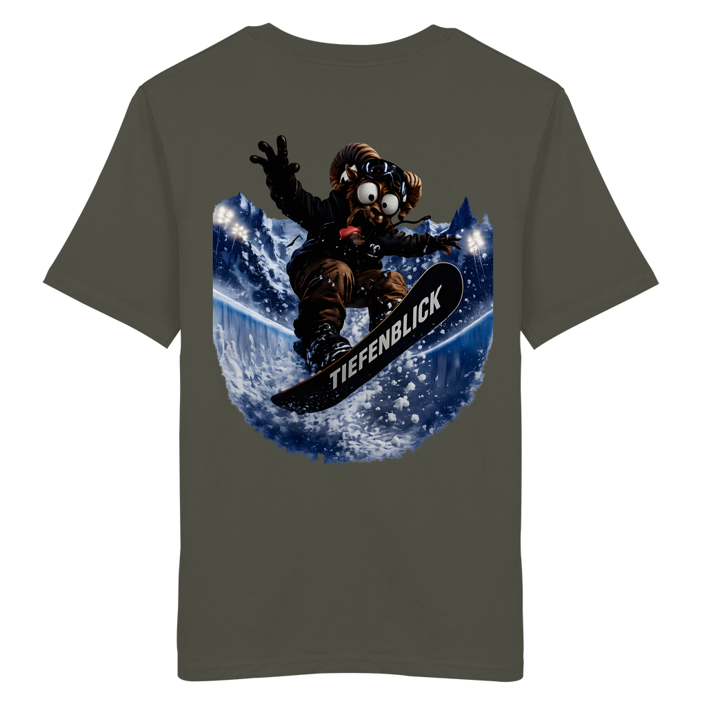 Tiefenblick Snowboarden Halfpipe - Organic Shirt