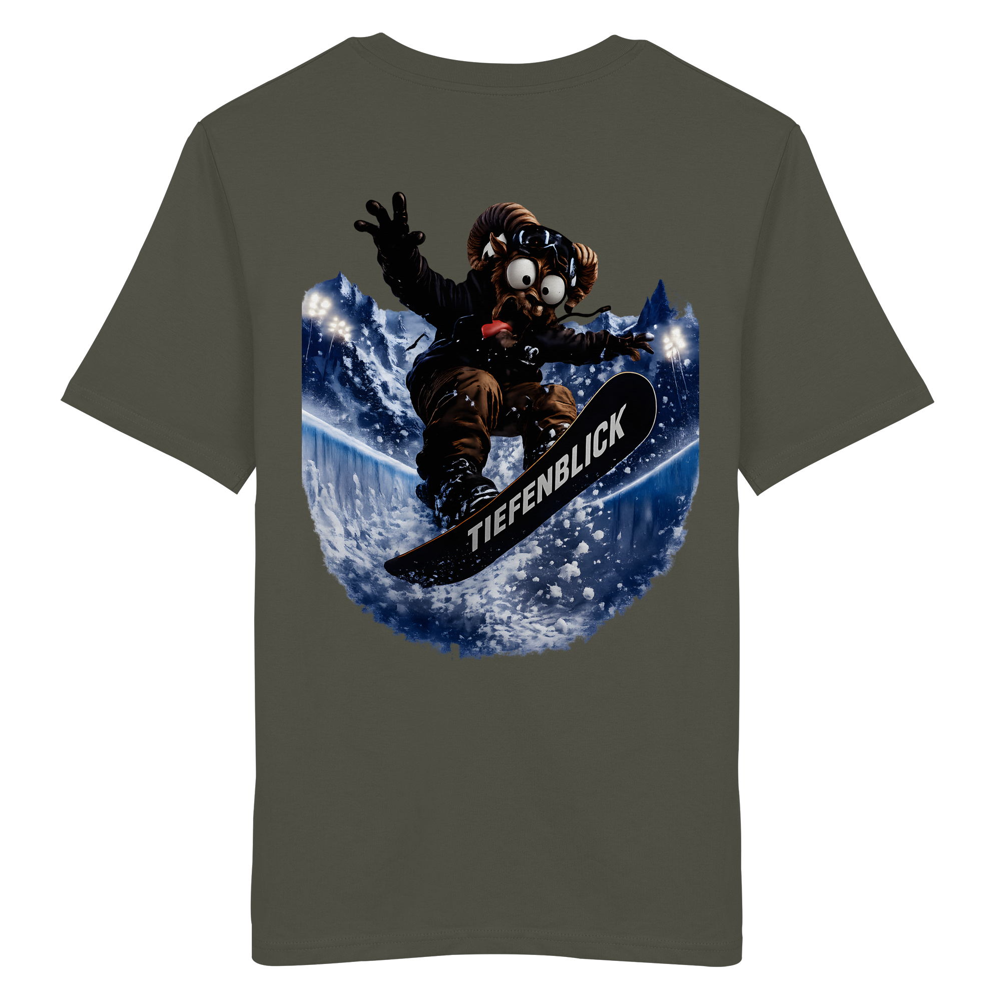 Tiefenblick Snowboarden Halfpipe - Organic Shirt