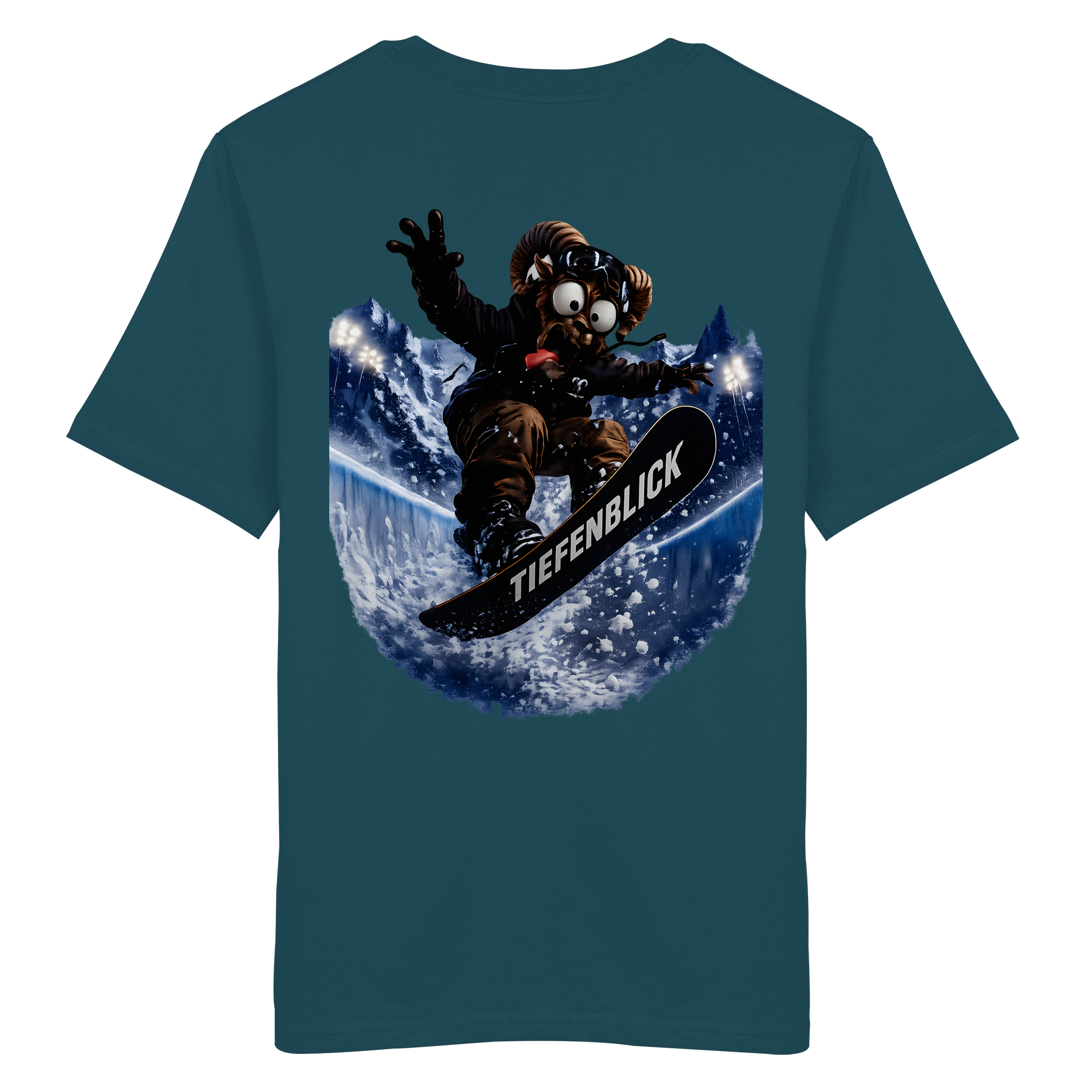 Tiefenblick Snowboarden Halfpipe - Organic Shirt