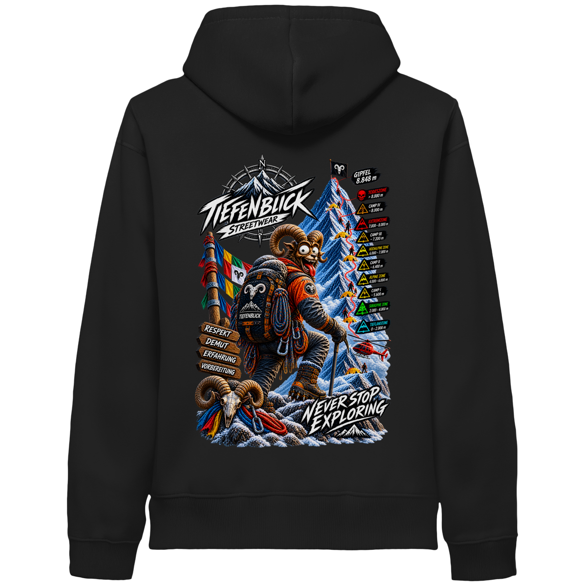 Tiefenblick Todeszone Fun - Organic Side Pocket Hoodie