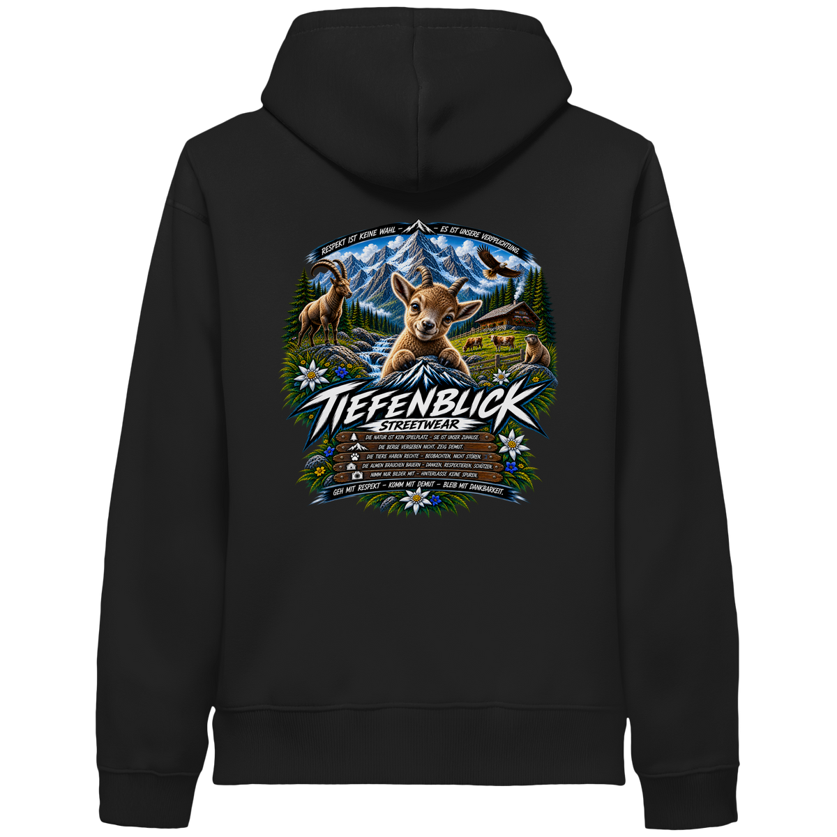 Tiefenblick Respekt Edition - Organic Side Pocket Hoodie