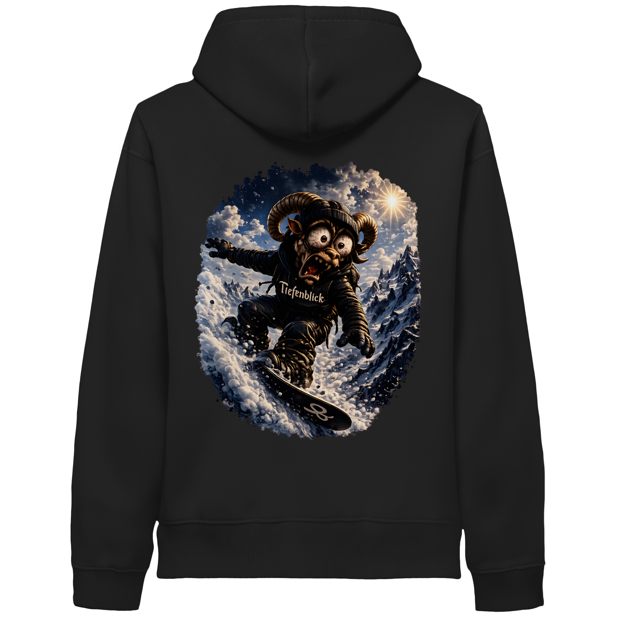 Tiefenblick Snowboarden - Organic Side Pocket Hoodie
