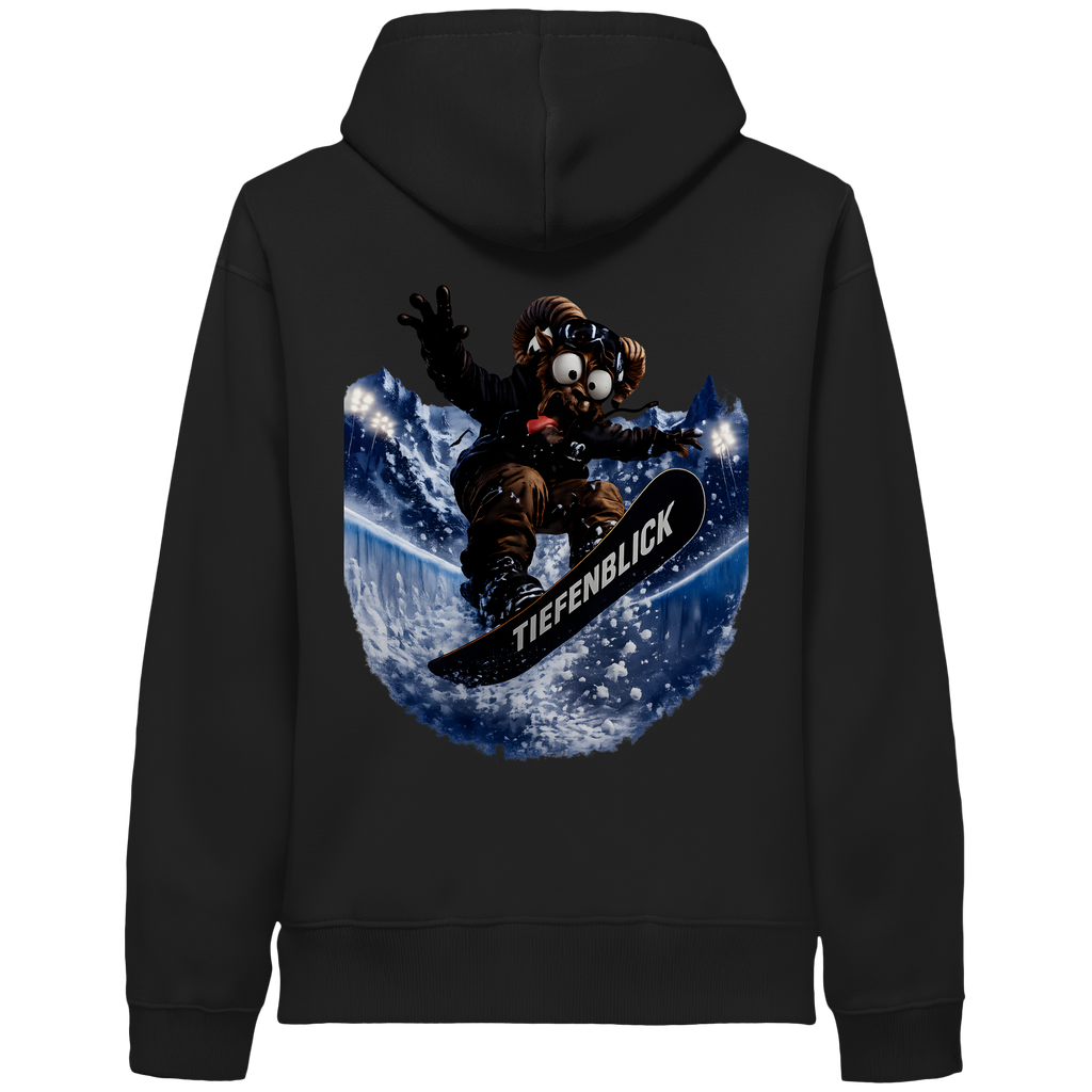 Tiefenblick Snowboarden Halfpipe- Organic Side Pocket Hoodie