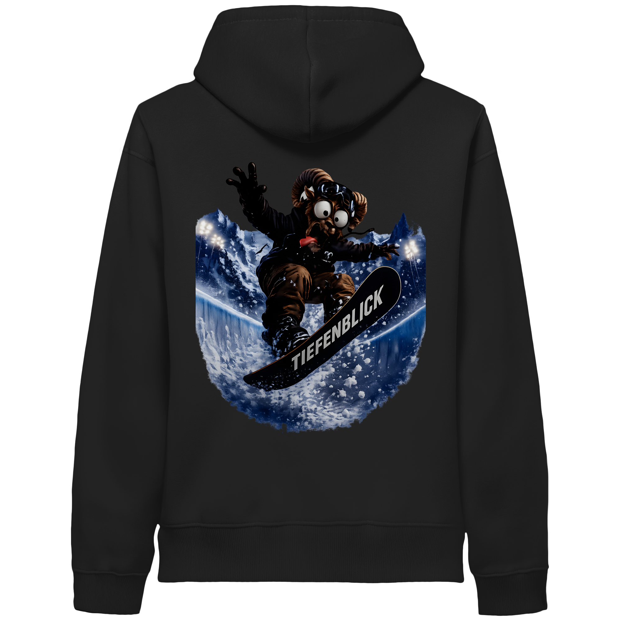 Tiefenblick Snowboarden Halfpipe- Organic Side Pocket Hoodie
