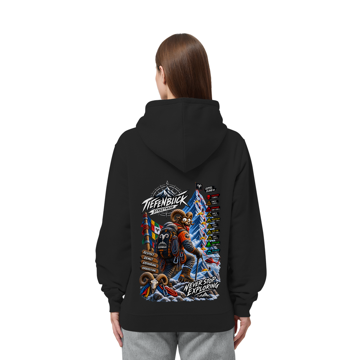 Tiefenblick Todeszone Fun - Organic Side Pocket Hoodie