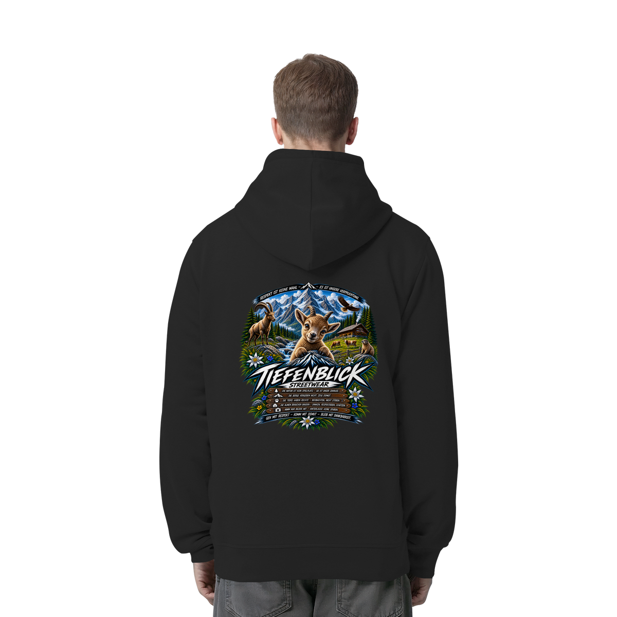 Tiefenblick Respekt Edition - Organic Side Pocket Hoodie