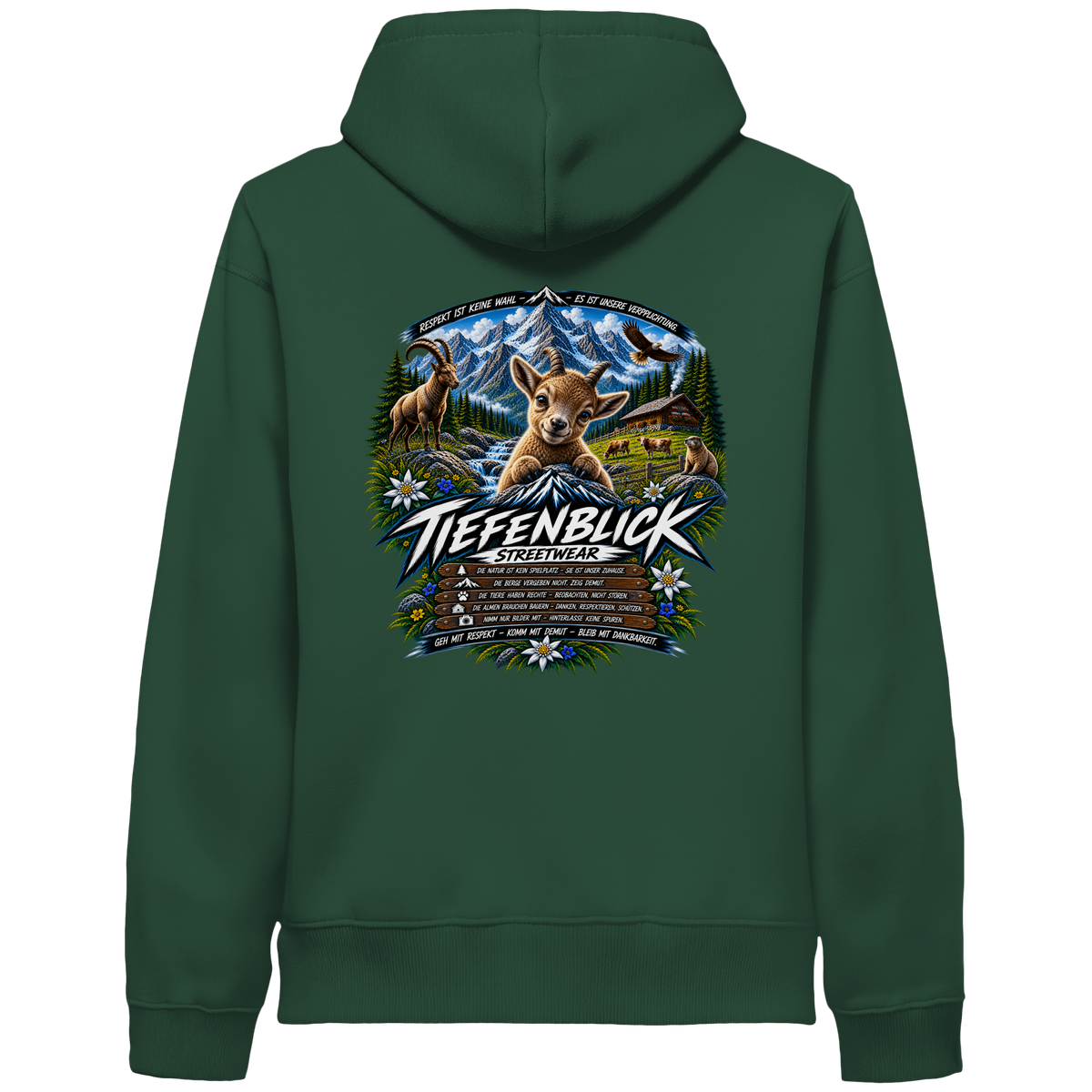 Tiefenblick Respekt Edition - Organic Side Pocket Hoodie