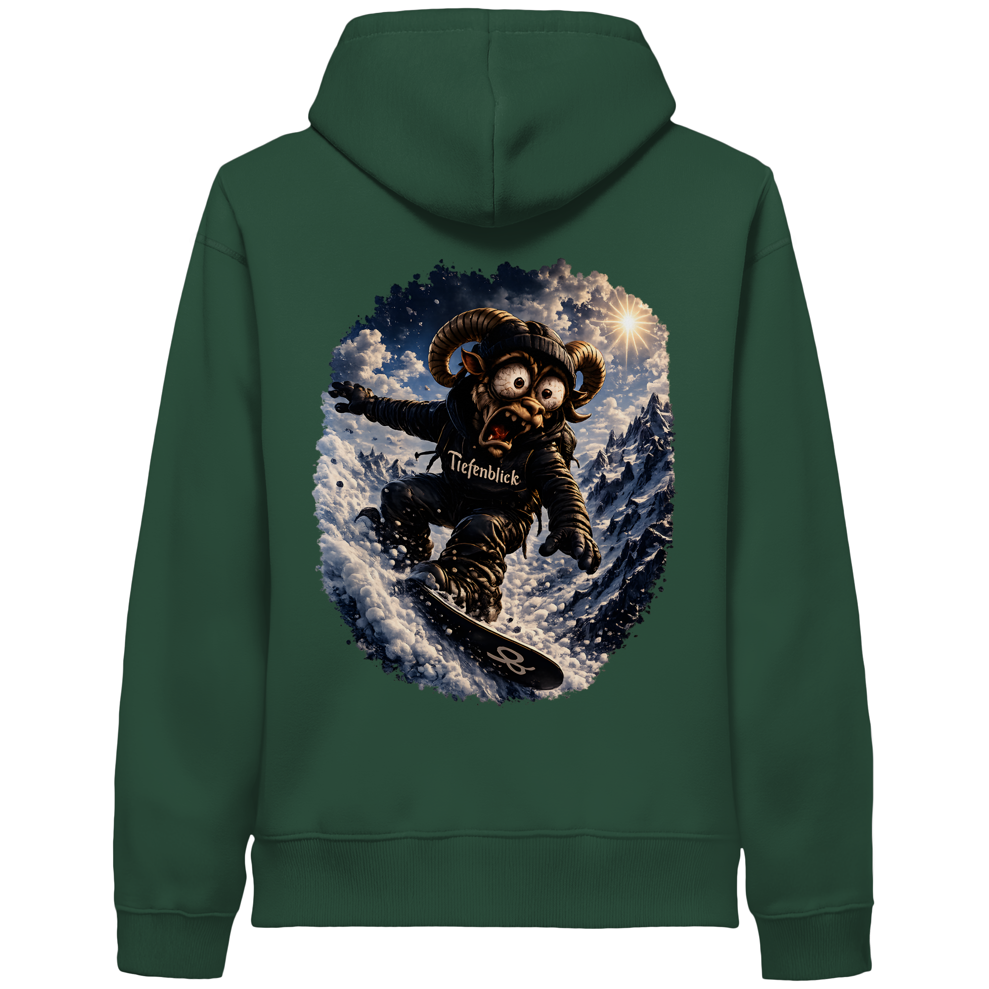 Tiefenblick Snowboarden - Organic Side Pocket Hoodie