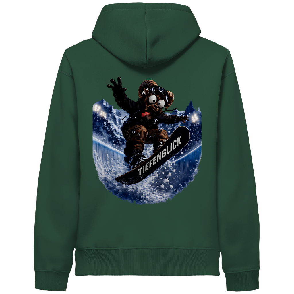 Tiefenblick Snowboarden Halfpipe- Organic Side Pocket Hoodie