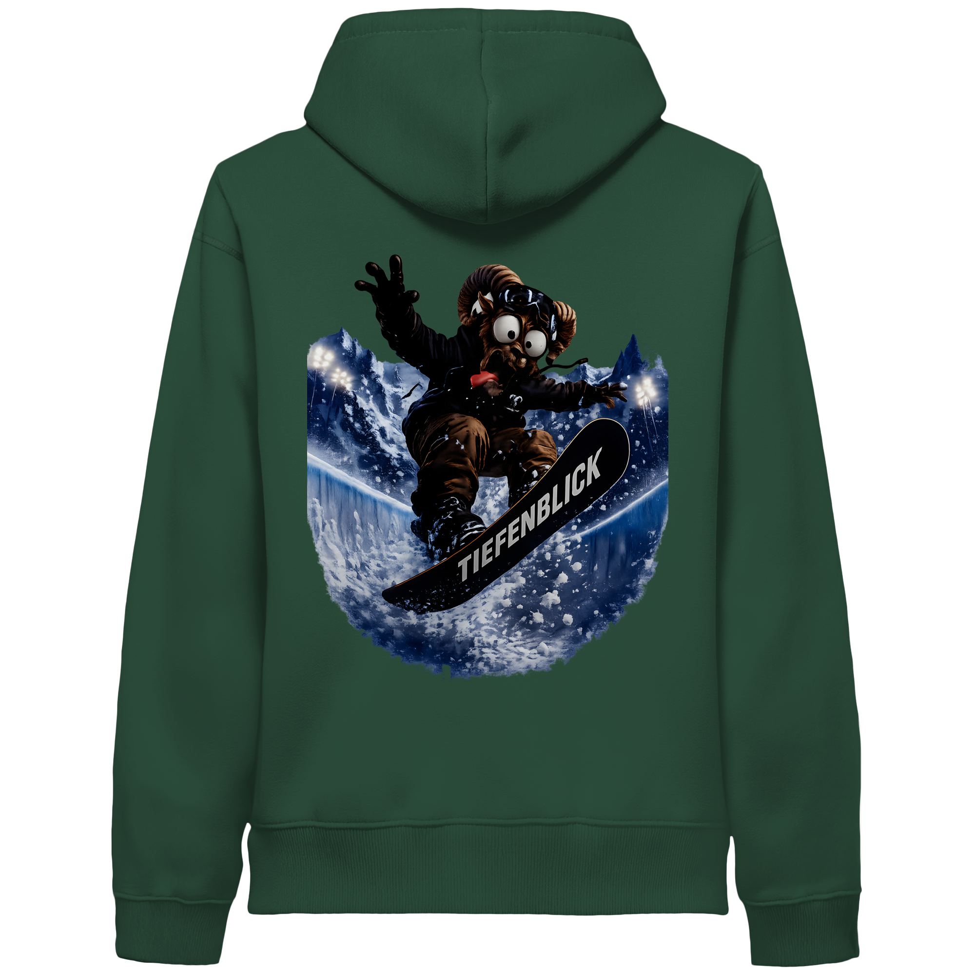Tiefenblick Snowboarden Halfpipe- Organic Side Pocket Hoodie