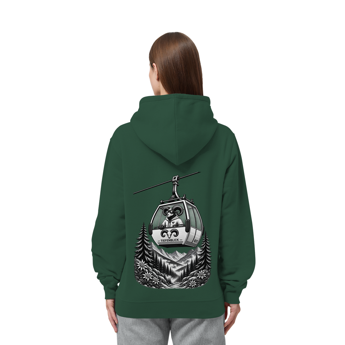 Tiefenblick Gondel Fun  - Organic Side Pocket Hoodie