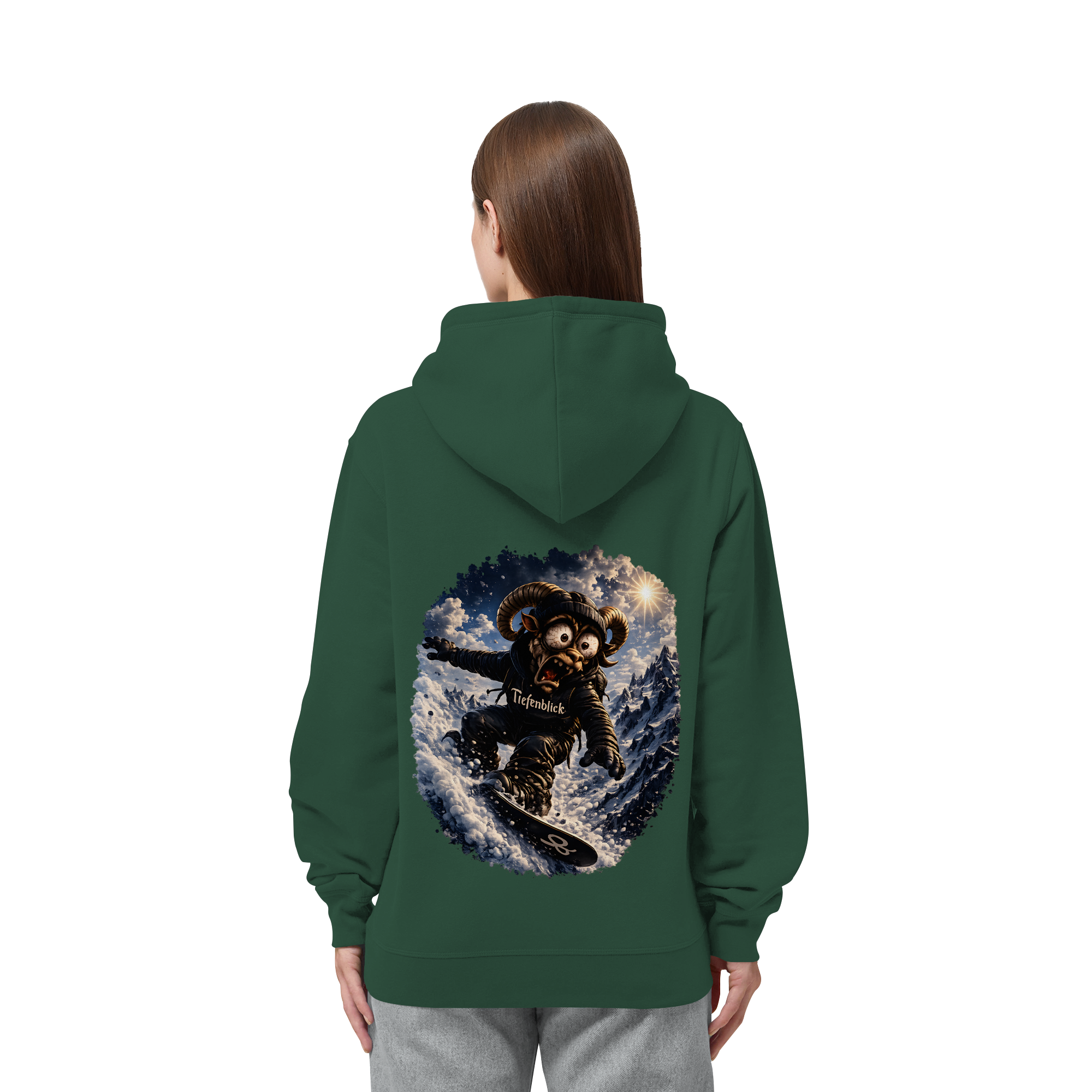 Tiefenblick Snowboarden - Organic Side Pocket Hoodie