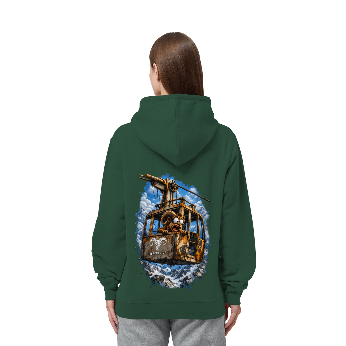 Tiefenblick Adrenalin Gondel Fun - Organic Side Pocket Hoodie