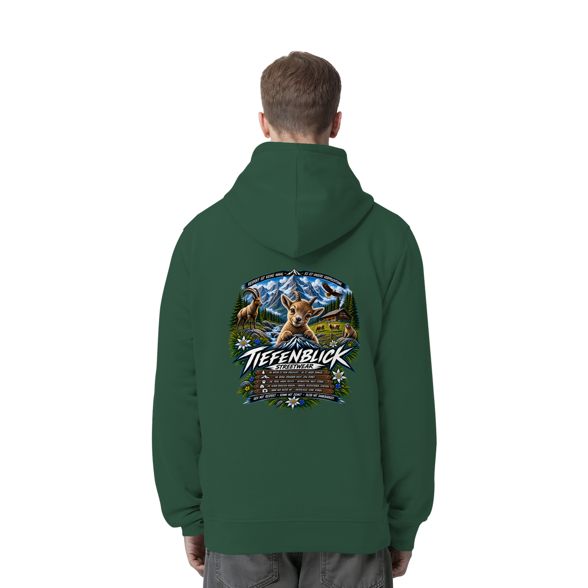 Tiefenblick Respekt Edition - Organic Side Pocket Hoodie