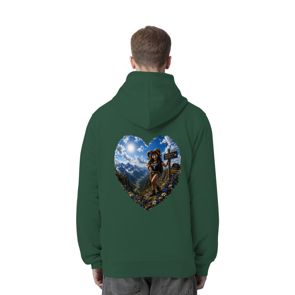 Tiefenblick Wandern Herz - Organic Side Pocket Hoodie
