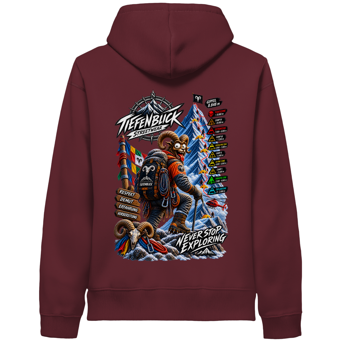 Tiefenblick Todeszone Fun - Organic Side Pocket Hoodie