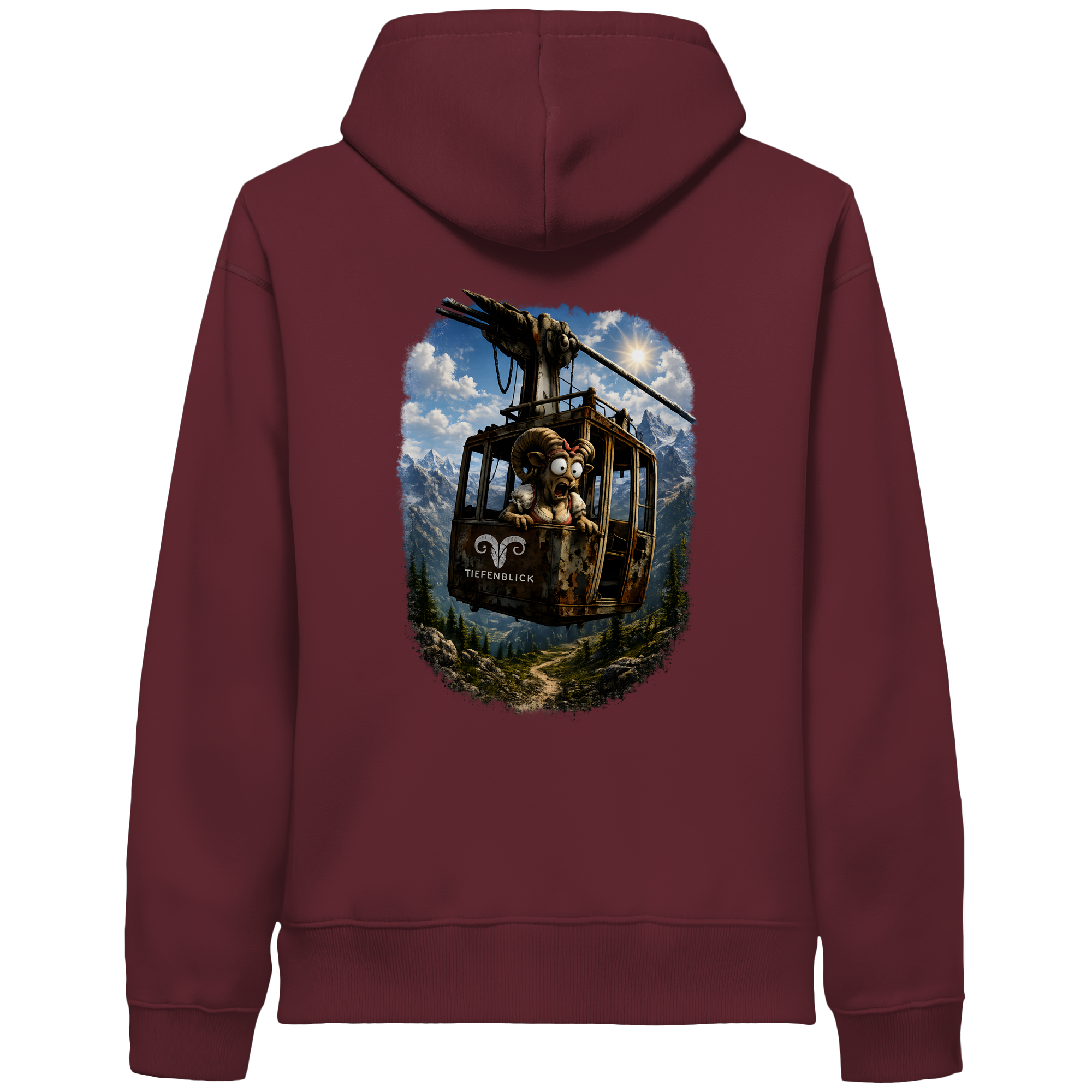 Tiefenblick Gondel Adrenalin Fun - Organic Side Pocket Hoodie