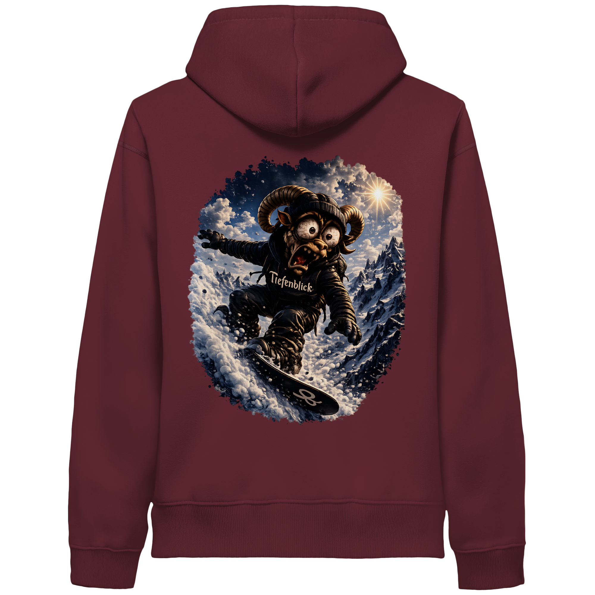 Tiefenblick Snowboarden - Organic Side Pocket Hoodie