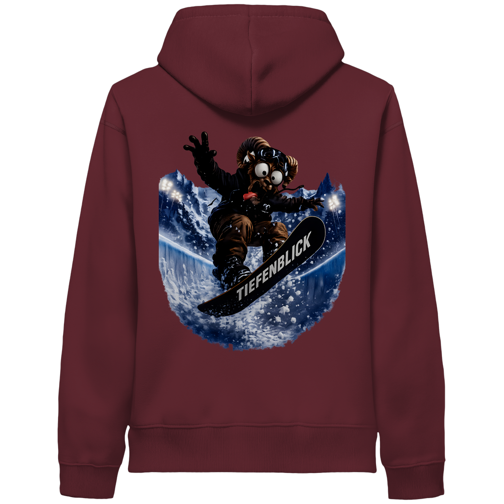 Tiefenblick Snowboarden Halfpipe- Organic Side Pocket Hoodie