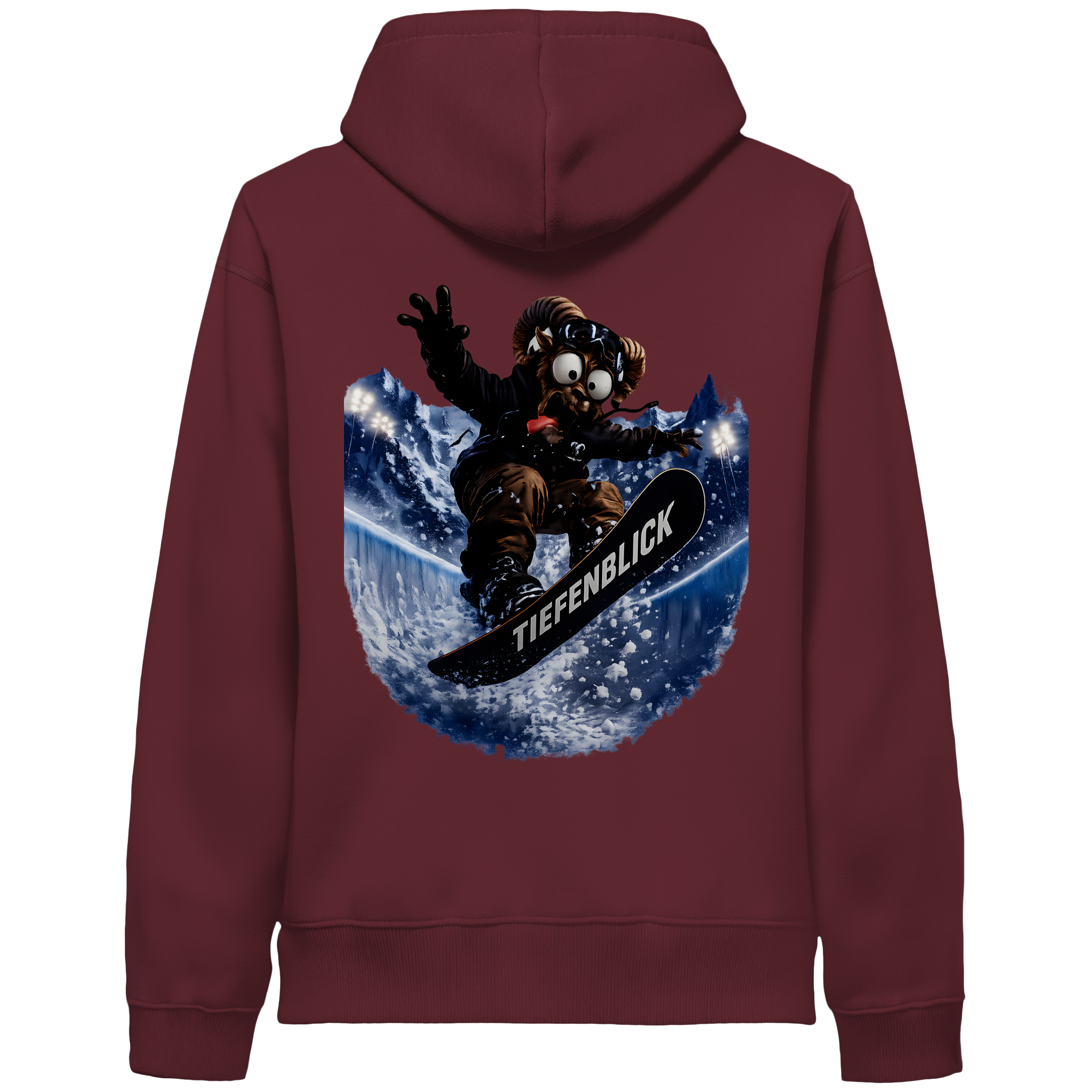 Tiefenblick Snowboarden Halfpipe- Organic Side Pocket Hoodie