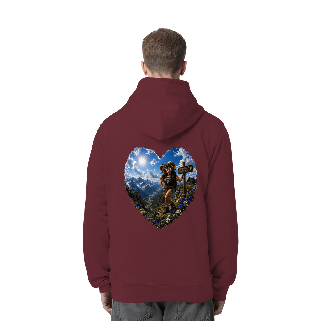 Tiefenblick Wandern Herz - Organic Side Pocket Hoodie